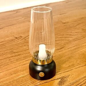 IKEA Lamp STRALA Black and Gold LED battery operated 7-inch